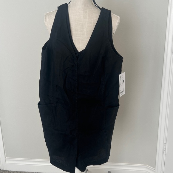 Athleta Retreat Linen Romper Black - Picture 4 of 5